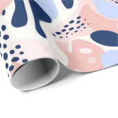 Papier Cadeau Motif Abstrait coloré (Coin rond)