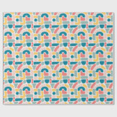Papier Cadeau Motif Abstrait coloré (Plat)