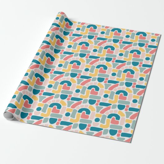 Papier Cadeau Motif Abstrait coloré (Déroulé)