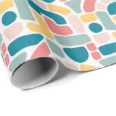 Papier Cadeau Motif Abstrait coloré (Coin rond)