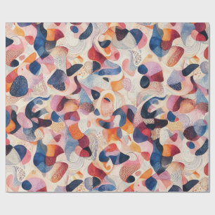 Papier Cadeau Motif abstrait de corail marine dans l'eau aquarel