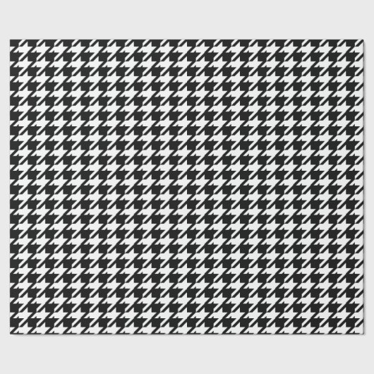 Papier Cadeau Motif Abstrait de Houndstooth noir et blanc (Couture)