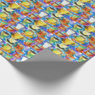 Papier Cadeau Motif Abstrait de la coupe de café