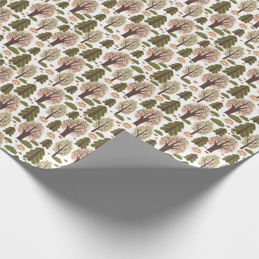 Papier Cadeau Motif Abstrait de la forêt d'automne (Coin)