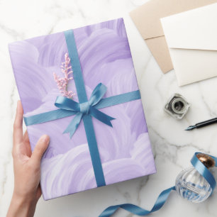 Papier Cadeau Motif Abstrait de Nuage de Brume de Lilas Douce La