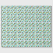 Papier Cadeau Motif Abstrait de palmier aquarelle (Plat)