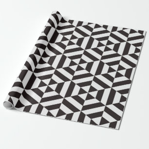 Papier Cadeau motif Abstrait de pat transparent hexagone géométr