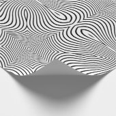 Papier Cadeau motif Abstrait de rayures ondulées ou d'un rel 3D  (Coin)