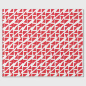 Papier Cadeau Motif abstrait de triangle rouge (Plat)