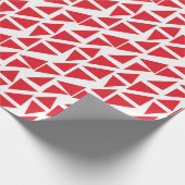 Papier Cadeau Motif abstrait de triangle rouge (Coin)