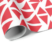 Papier Cadeau Motif abstrait de triangle rouge (Coin rond)