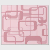 Papier Cadeau Motif Abstrait des années 70 de Pink Retro 60 (Plat)