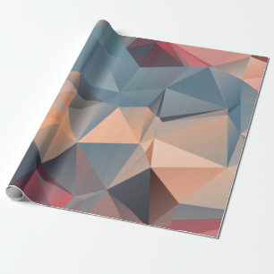 Papier Cadeau Motif Abstrait en mosaïque polygonale sans soudure