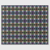Papier Cadeau Motif Abstrait en Spirale Coloré COOL (Plat)