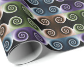 Papier Cadeau Motif Abstrait en Spirale Coloré COOL (Coin rond)