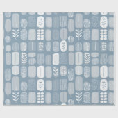 Papier Cadeau Motif Abstrait Équilibre Gris Bleu Clair (Plat)
