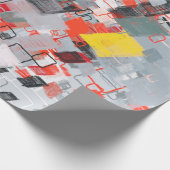 Papier Cadeau Motif abstrait fait main. Art moderne (Coin)