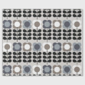 Papier Cadeau motif Abstrait fleuri sans couture. Style nordique (Plat)