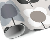 Papier Cadeau motif Abstrait fleuri sans couture. Style nordique (Coin rond)