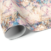 Papier Cadeau Motif Abstrait Fluid de marbre (Coin rond)