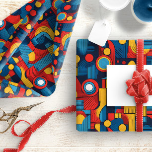Papier Cadeau Motif Abstrait géométrique Bauhaus n° 4 ID1068