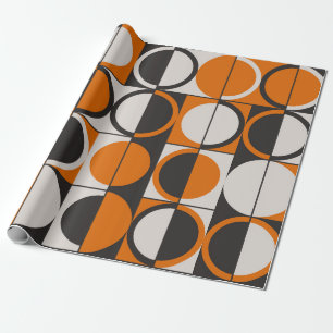 Papier Cadeau Motif abstrait géométrique du milieu du siècle ave
