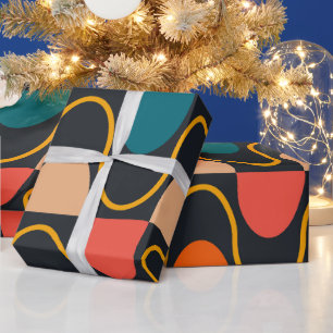 Papier Cadeau Motif Abstrait géométrique rétro vintage