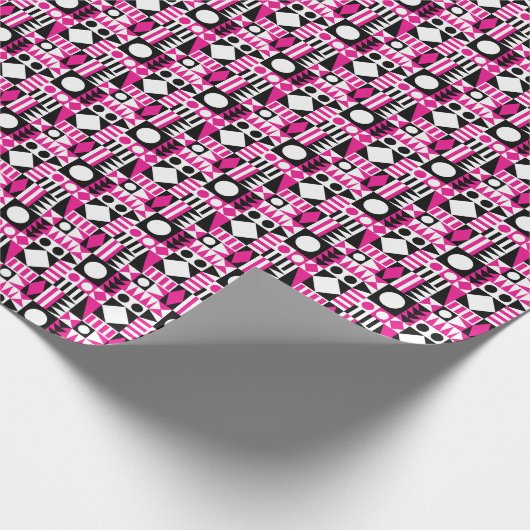 Papier Cadeau Motif abstrait moderne du milieu du siècle. (Coin)