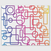 PAPIER CADEAU MOTIF ABSTRAIT MODERNE GÉOMÉTRIQUE (Plat)