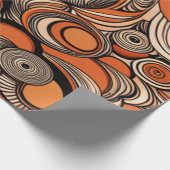 Papier Cadeau Motif Abstrait moderne Peach Orange (Coin)