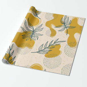 Papier Cadeau Motif abstrait moderne sans couture avec main dess