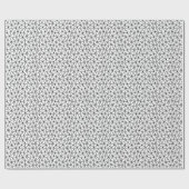 Papier Cadeau Motif abstrait noir et blanc avec lignes (Plat)