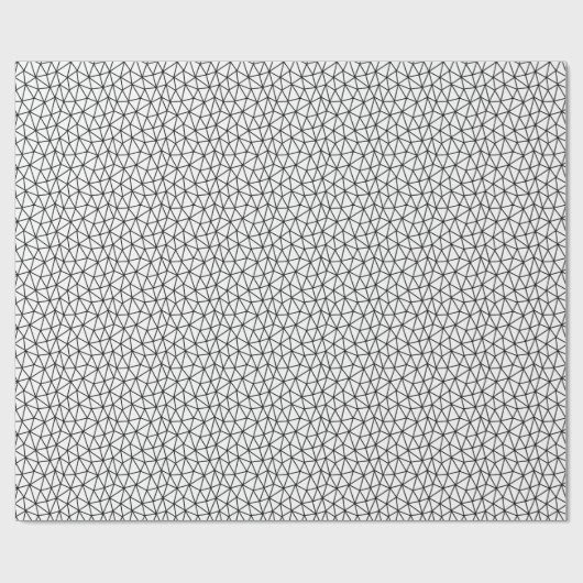 Papier Cadeau Motif abstrait noir et blanc avec lignes (Plat)