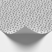 Papier Cadeau Motif abstrait noir et blanc avec lignes (Coin)