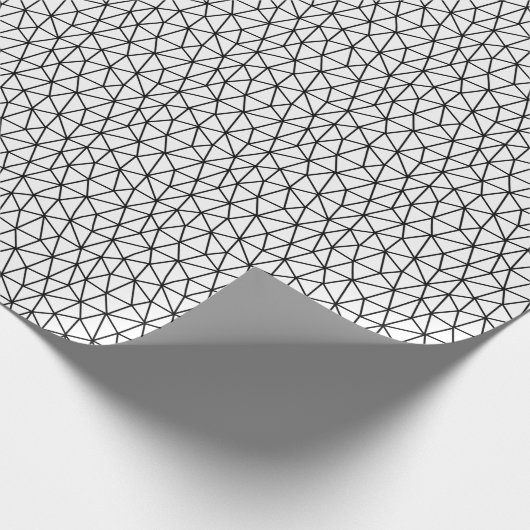 Papier Cadeau Motif abstrait noir et blanc avec lignes (Coin)
