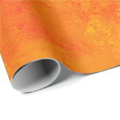 Papier Cadeau Motif Abstrait orange (Coin rond)