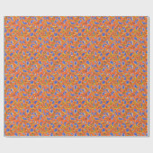 Papier Cadeau Motif Abstrait Orange Paisley (Plat)