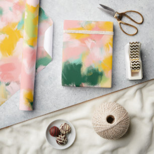 Papier Cadeau motif Abstrait peint brillant