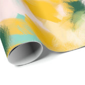 Papier Cadeau motif Abstrait peint brillant (Coin rond)