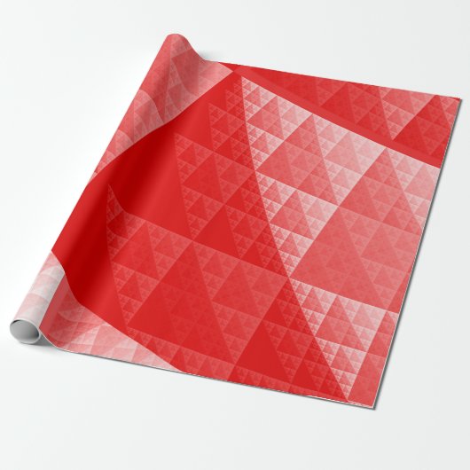 Papier Cadeau Motif abstrait rouge (Déroulé)