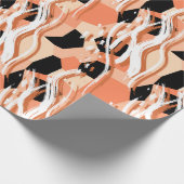 Papier Cadeau Motif abstrait sans couture avec pêche (Coin)