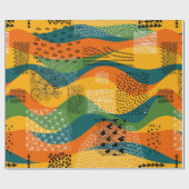 Papier Cadeau Motif abstrait sans faille de l'ondulation des pat (Plat)