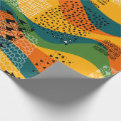 Papier Cadeau Motif abstrait sans faille de l'ondulation des pat (Coin)