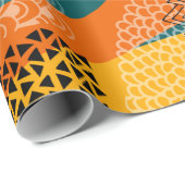 Papier Cadeau Motif abstrait sans faille de l'ondulation des pat (Coin rond)