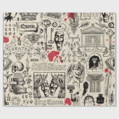 Papier Cadeau motif Abstrait sans faille sur le thème du théâtre (Plat)