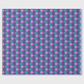 Papier Cadeau Motif Abstrait violet et vert (Plat)