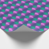 Papier Cadeau Motif Abstrait violet et vert (Coin)