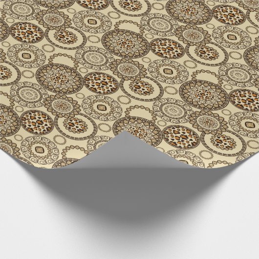 Papier Cadeau Motif africain en peau de guépard 3 (Coin)