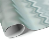 Papier Cadeau Motif aléatoire de fractale de zigzag d'Aqua (Coin rond)