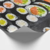 Papier Cadeau Motif alimentaire japonais Sushi (Coin)